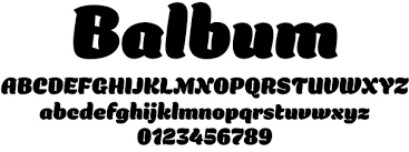 Пример шрифта Balbum Rolypoly